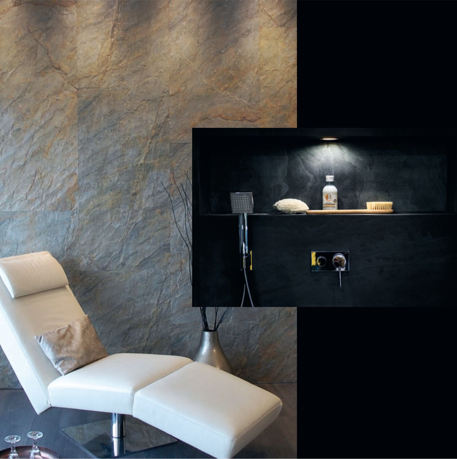 echtstein Beplankung alter Fliesen